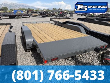 7x16 Lamar CE Flatbed Car Hauler Trailer - 7K GVWR -