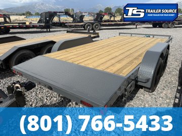 7x16 Lamar CE Flatbed Car Hauler Trailer - 7K GVWR -