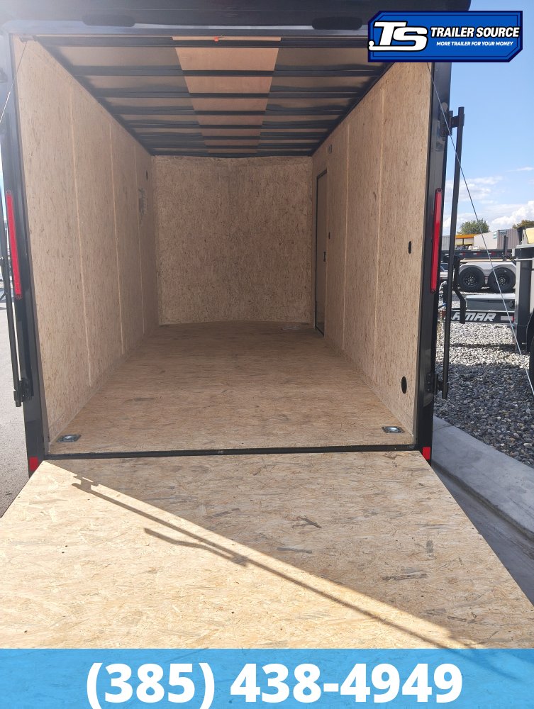 7x16 Look ST DLX Enclosed Cargo Trailer - 7'0" Interior - 7K GVWR - .080 PolyCor, Black Out Package, D-Rings, Rear Spoiler w/ Load Lights