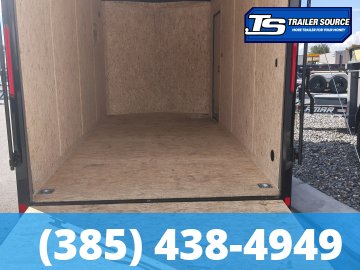 7x16 Look ST DLX Enclosed Cargo Trailer - 7'0" Interior - 7K GVWR - .080 PolyCor, Black Out Package, D-Rings, Rear Spoiler w/ Load Lights