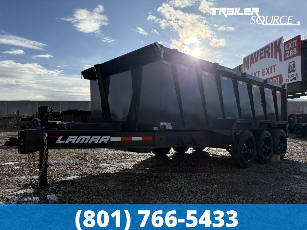 7x16 Lamar DT Telescopic 48" Sides 21K Dump Trailer