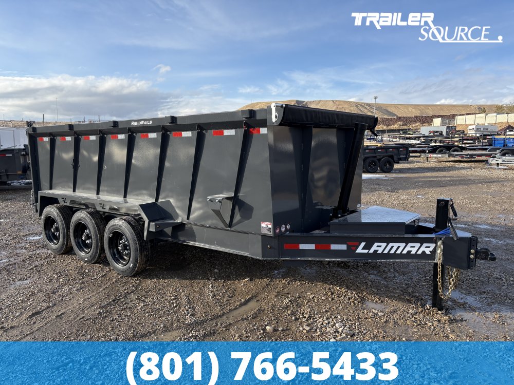 7x16 Lamar DT Telescopic 48" Sides 21K Dump Trailer