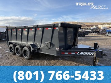 7x16 Lamar DT Telescopic 48" Sides 21K Dump Trailer