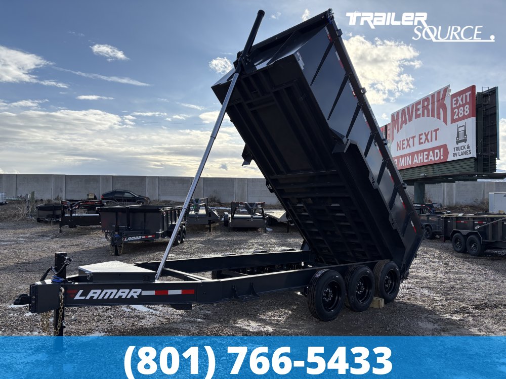 7x16 Lamar DT Telescopic 48" Sides 21K Dump Trailer