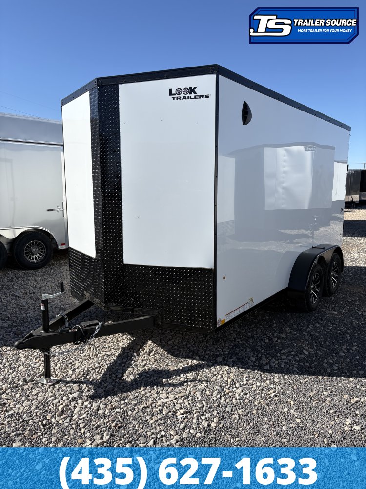 7x14 Look ST DLX Enclosed Cargo Trailer - 7'0" Interior - 7K GVWR - .080 PolyCor, Alloy Wheels, Black Out Package