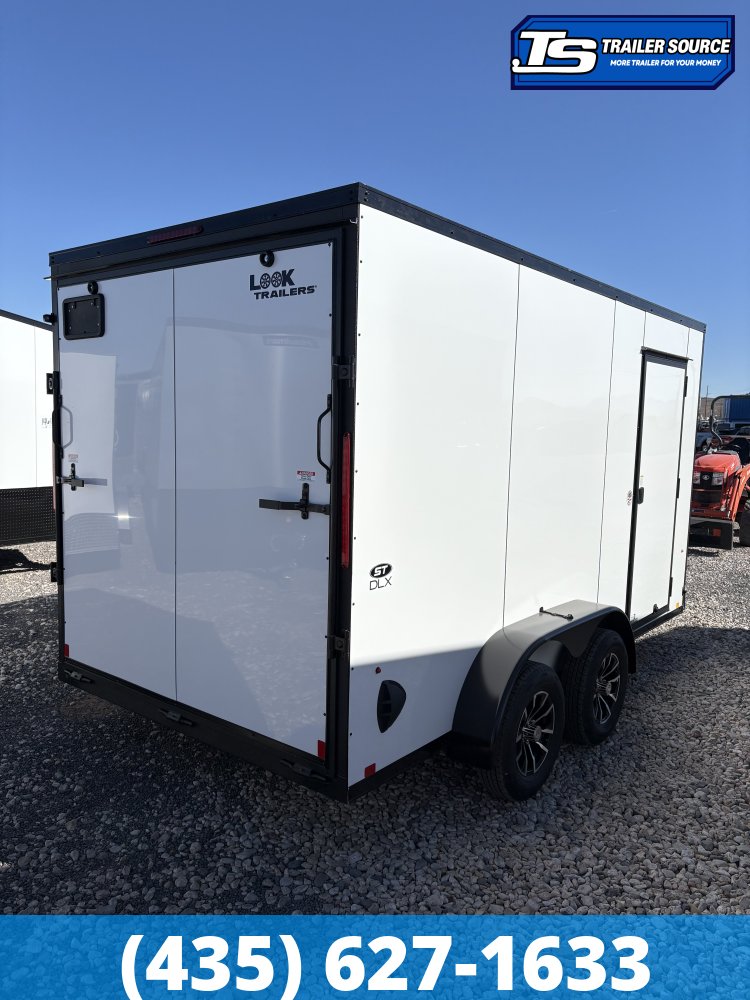 7x14 Look ST DLX Enclosed Cargo Trailer - 7'0" Interior - 7K GVWR - .080 PolyCor, Alloy Wheels, Black Out Package