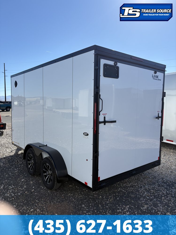 7x14 Look ST DLX Enclosed Cargo Trailer - 7'0" Interior - 7K GVWR - .080 PolyCor, Alloy Wheels, Black Out Package