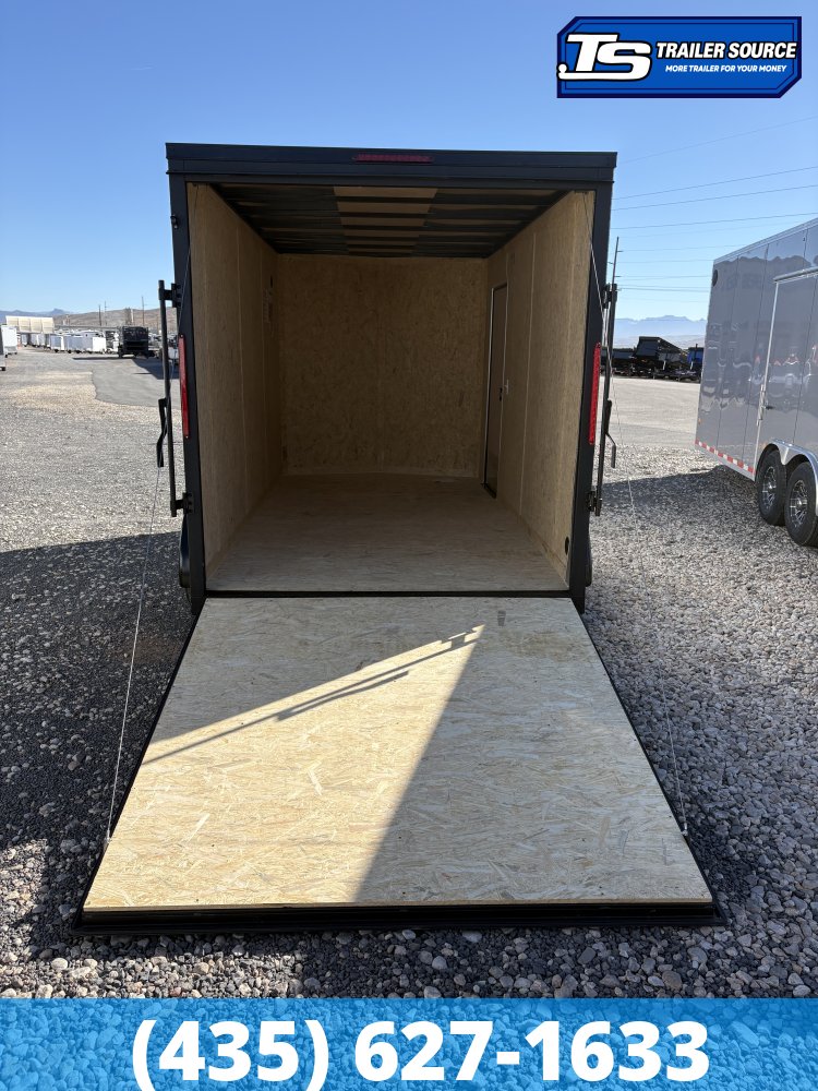 7x14 Look ST DLX Enclosed Cargo Trailer - 7'0" Interior - 7K GVWR - .080 PolyCor, Alloy Wheels, Black Out Package