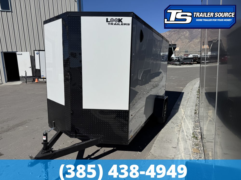6x12 Look ST DLX Enclosed Cargo Trailer - 6'6" Interior - 3.5K GVWR - .080 PolyCor, Alloy Wheels, Black Out Package