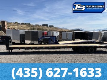 8.5x40 Lamar FD Gooseneck Equipment Trailer - 25.9K GVWR - 12k Axles, Max Ramps