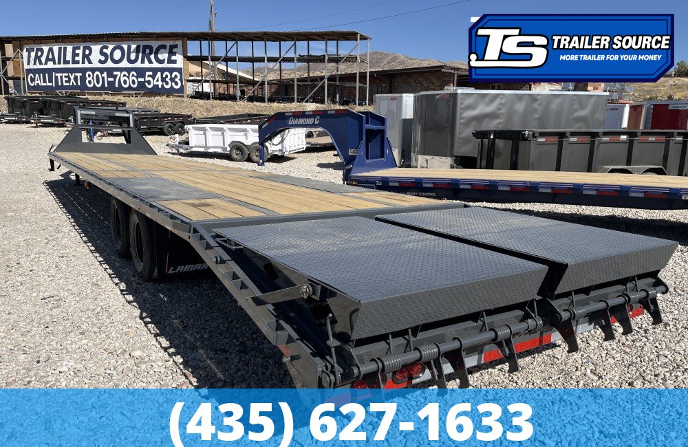 8.5x40 Lamar FD Gooseneck Equipment Trailer - 25.9K GVWR - 12k Axles, Max Ramps
