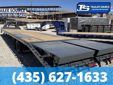 8.5x40 Lamar FD Gooseneck Equipment Trailer - 25.9K GVWR - 12k Axles, Max Ramps