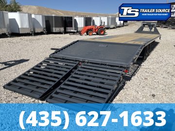 8.5x40 Lamar FD Gooseneck Equipment Trailer - 25.9K GVWR - 12k Axles, Max Ramps