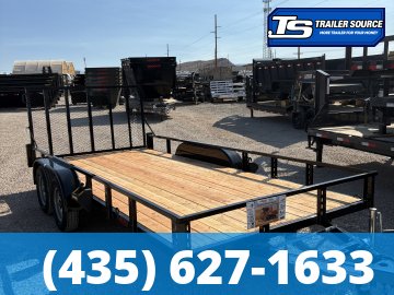 7x16 Echo EA-14-15T Utility Trailer - 7K GVWR - Tire Chocks