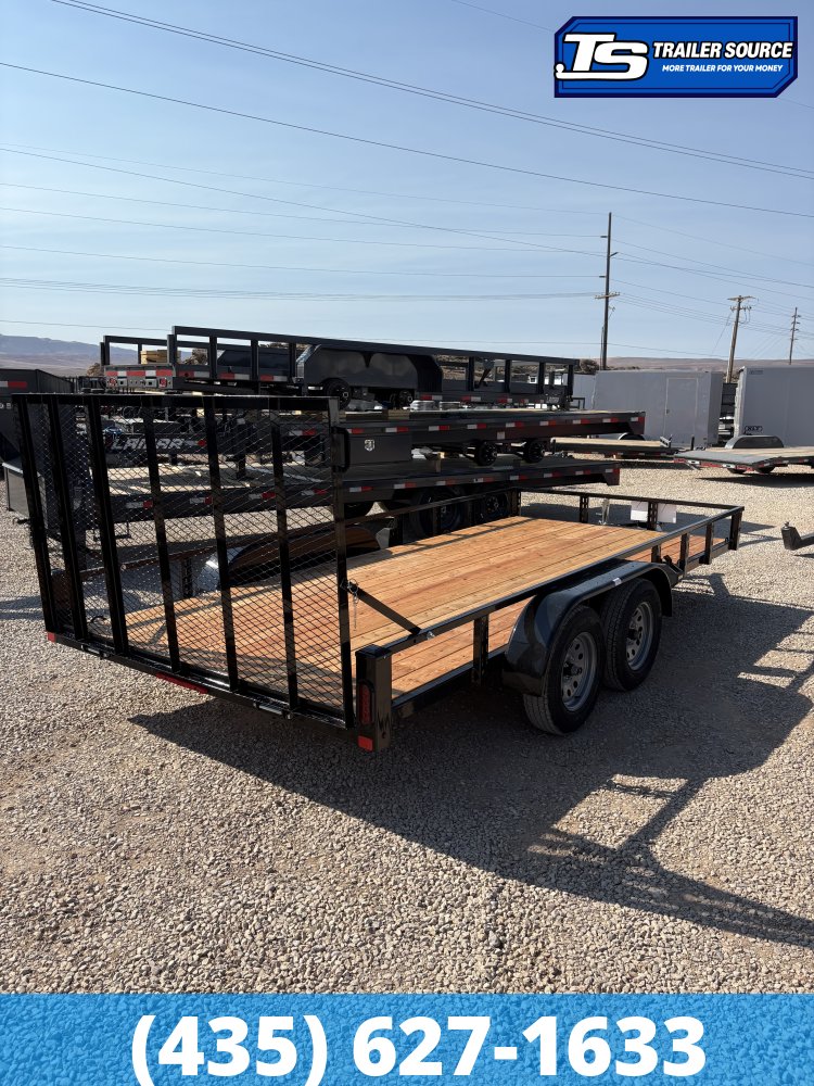 7x16 Echo EA-14-15T Utility Trailer - 7K GVWR - Tire Chocks