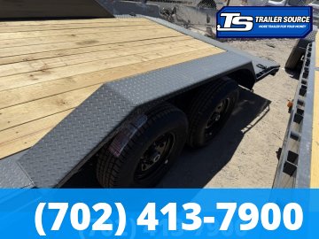 8.5x20 Lamar CC Wide Body w/ Drive Over Fenders Flatbed Car Hauler Trailer - 10K GVWR -