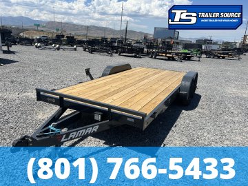 7x18 Lamar CE Flatbed Car Hauler Trailer - 7K GVWR -