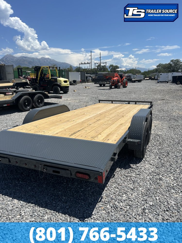 7x18 Lamar CE Flatbed Car Hauler Trailer - 7K GVWR -