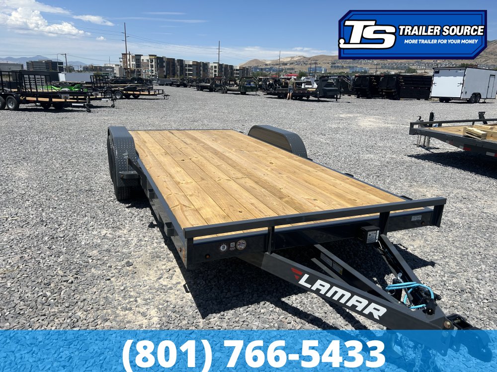 7x18 Lamar CE Flatbed Car Hauler Trailer - 7K GVWR -
