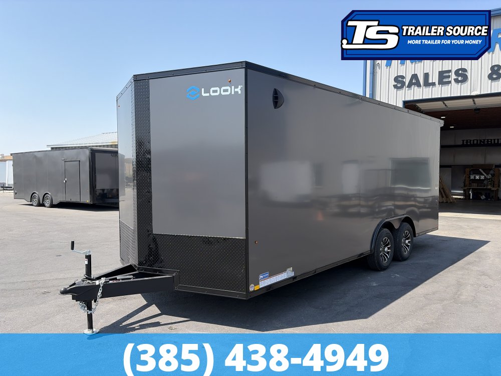 8.5x20 Look ST DLX Enclosed Cargo Trailer - 7'0" Interior - 10K GVWR - .080 PolyCor, Alloy Wheels, Black Out Package, Rear Spoiler w/ Load Lights