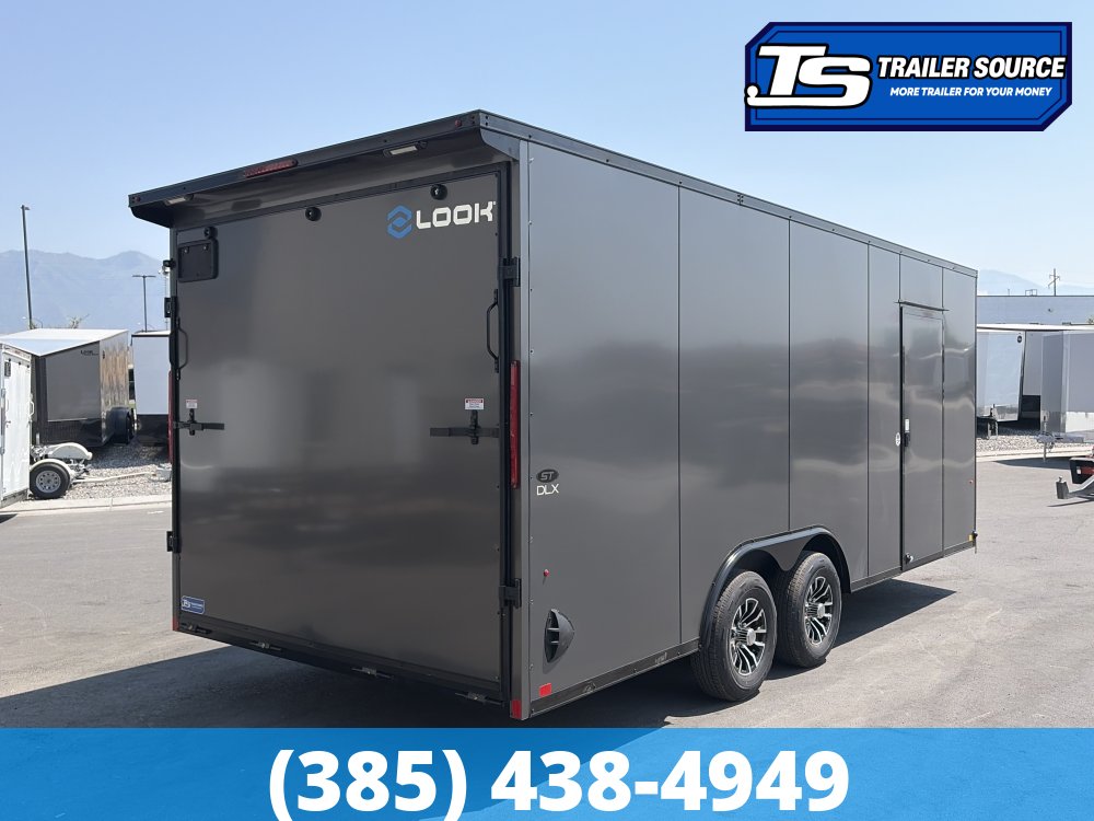 8.5x20 Look ST DLX Enclosed Cargo Trailer - 7'0" Interior - 10K GVWR - .080 PolyCor, Alloy Wheels, Black Out Package, Rear Spoiler w/ Load Lights