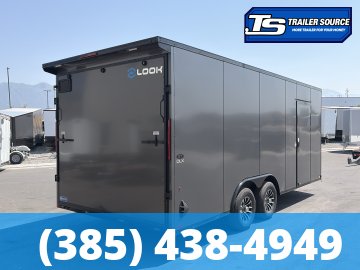 8.5x20 Look ST DLX Enclosed Cargo Trailer - 7'0" Interior - 10K GVWR - .080 PolyCor, Alloy Wheels, Black Out Package, Rear Spoiler w/ Load Lights