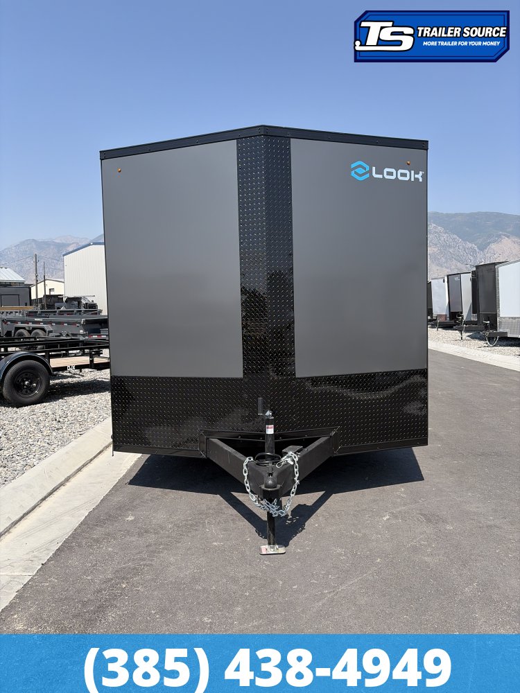 8.5x20 Look ST DLX Enclosed Cargo Trailer - 7'0" Interior - 10K GVWR - .080 PolyCor, Alloy Wheels, Black Out Package, Rear Spoiler w/ Load Lights