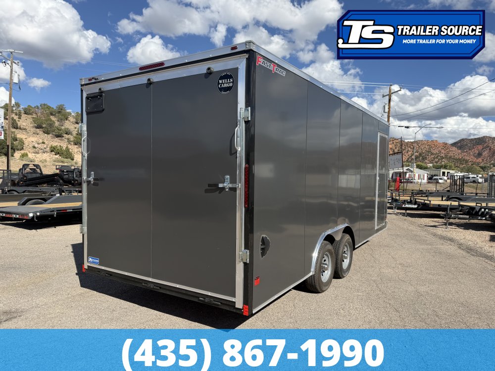 8.5x20 Wells Cargo Fast Trac Deluxe Enclosed Cargo Trailer - 7'6" Interior - 7K GVWR - .080 PolyCor, Dovetail