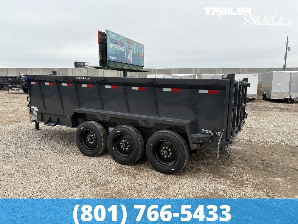 7x16 Lamar DT Telescopic 36" Sides 21K Dump Trailer