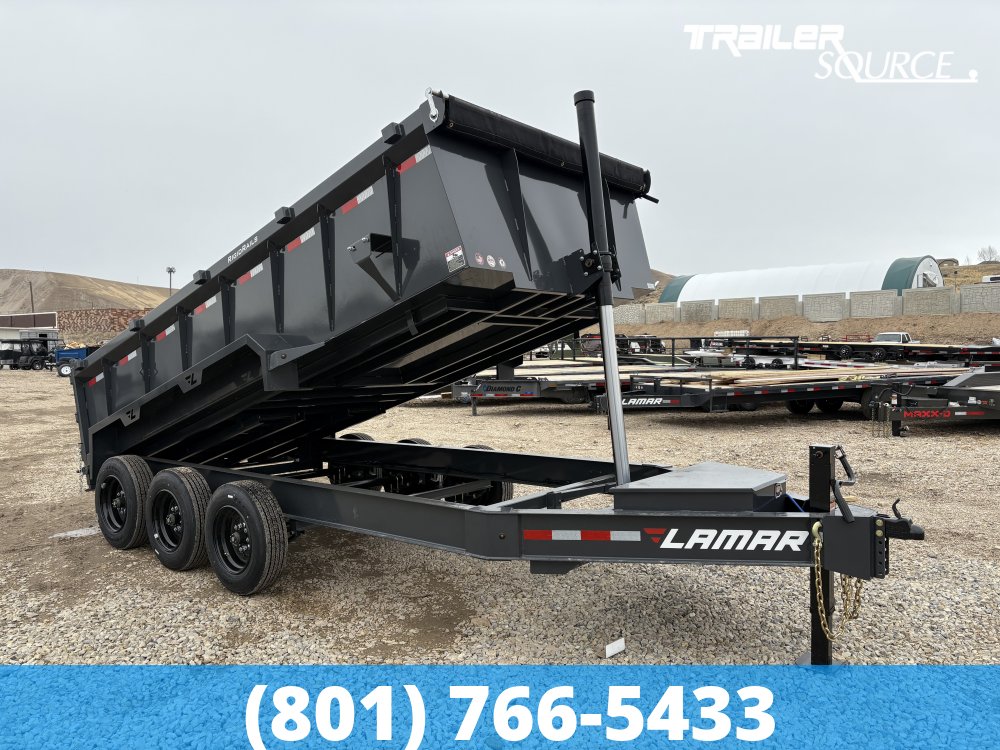 7x16 Lamar DT Telescopic 36" Sides 21K Dump Trailer