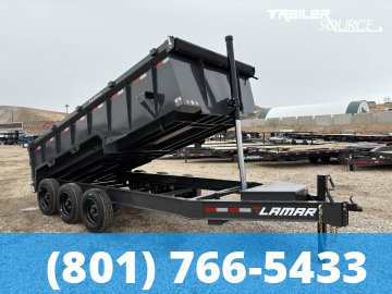 7x16 Lamar DT Telescopic 36" Sides 21K Dump Trailer