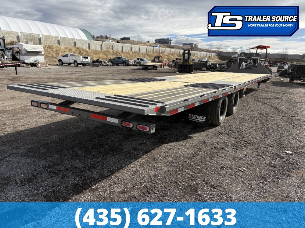 8.5x40 Diamond C FMAX-HDT 212 Gooseneck Hydraulic Dovetail Equipment Trailer -  25.9K GVWR - Hydraulic Jack(s)