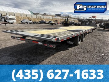 8.5x40 Diamond C FMAX-HDT 212 Gooseneck Hydraulic Dovetail Equipment Trailer -  25.9K GVWR - Hydraulic Jack(s)
