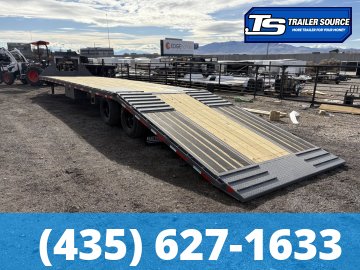8.5x40 Diamond C FMAX-HDT 212 Gooseneck Hydraulic Dovetail Equipment Trailer -  25.9K GVWR - Hydraulic Jack(s)