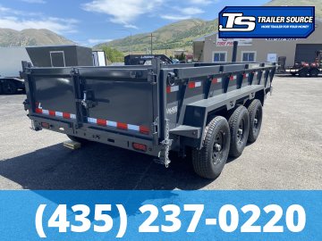 7x16 Lamar DT Dump Trailer - 24" Sides - 21K GVWR - Stabilizer Jacks, Telescopic