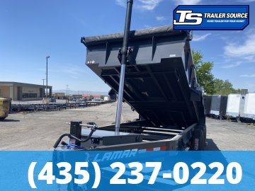 7x16 Lamar DT Dump Trailer - 24" Sides - 21K GVWR - Stabilizer Jacks, Telescopic