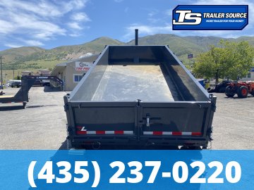 7x16 Lamar DT Dump Trailer - 24" Sides - 21K GVWR - Stabilizer Jacks, Telescopic