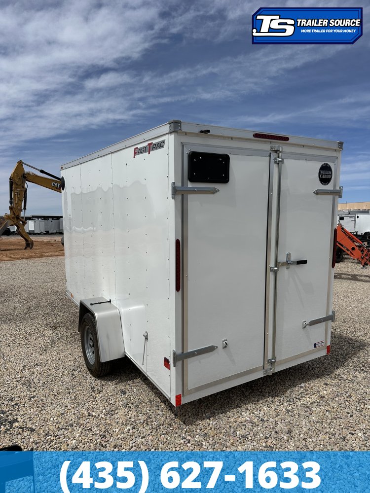 6x12 Wells Cargo FastTrac Enclosed Cargo Trailer - 6'6" Interior - 3.5K GVWR - Barn Doors