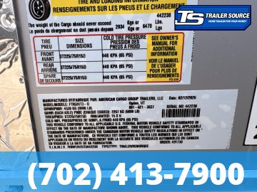 8.5x24 Wells Cargo  Enclosed Cargo Trailer - 7'0" Interior - 10K GVWR -