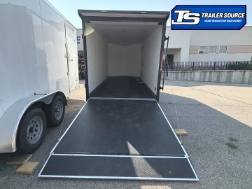 7x16 Look Element Elite Enclosed Car Hauler Trailer - 7K GVWR - .080 PolyCor, Alloy Wheels, Black Out Package, Finished Interior, Rear Spoiler w/ Load Lights, Rubber Coin Floor