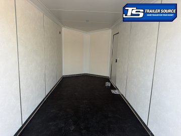7x16 Look Element Elite Enclosed Car Hauler Trailer - 7K GVWR - .080 PolyCor, Alloy Wheels, Black Out Package, Finished Interior, Rear Spoiler w/ Load Lights, Rubber Coin Floor