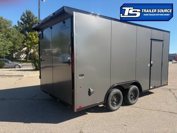 8.5x16 Look ST DLX Enclosed Cargo Trailer - 7'0" Interior - 7K GVWR - .080 PolyCor, Black Out Package, Ramp Door, Rear Spoiler w/ Load Lights