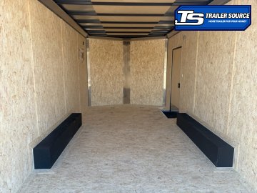 8.5x16 Look ST DLX Enclosed Cargo Trailer - 7'0" Interior - 7K GVWR - .080 PolyCor, Black Out Package, Ramp Door, Rear Spoiler w/ Load Lights