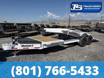 8.5x22 Diamond C HXD 207 Wide Body w/ Drive Over Fenders Tilt Trailer - 15.5K GVWR -