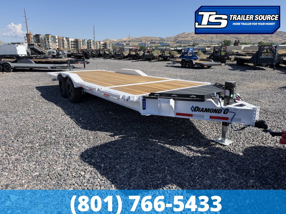 8.5x22 Diamond C HXD 207 Wide Body w/ Drive Over Fenders Tilt Trailer - 15.5K GVWR -