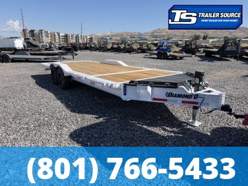 8.5x22 Diamond C HXD 207 Wide Body w/ Drive Over Fenders Tilt Trailer - 15.5K GVWR -