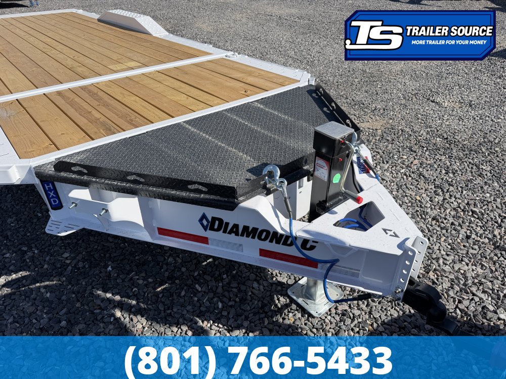 8.5x22 Diamond C HXD 207 Wide Body w/ Drive Over Fenders Tilt Trailer - 15.5K GVWR -
