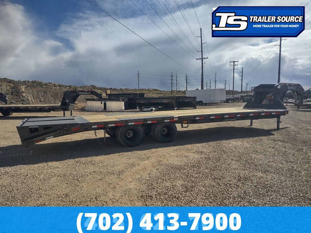 8.5x32 Diamond C FMAX-HDT 212 Scissor Lift Tilt Trailer - 25.9K GVWR - ABS Brakes, Max Ramps