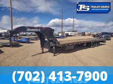 8.5x32 Diamond C FMAX-HDT 212 Scissor Lift Tilt Trailer - 25.9K GVWR - ABS Brakes, Max Ramps
