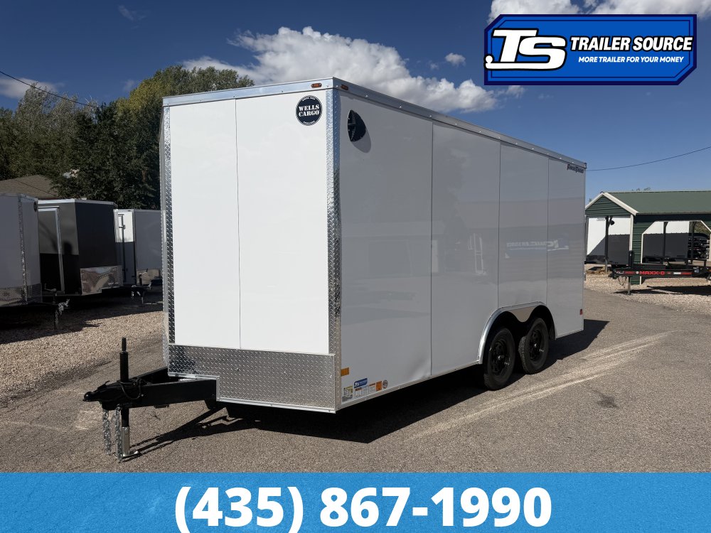 8.5x16 Wells Cargo Fast Trac Deluxe Enclosed Cargo Trailer - 7'0" Interior - 7K GVWR - Dovetail